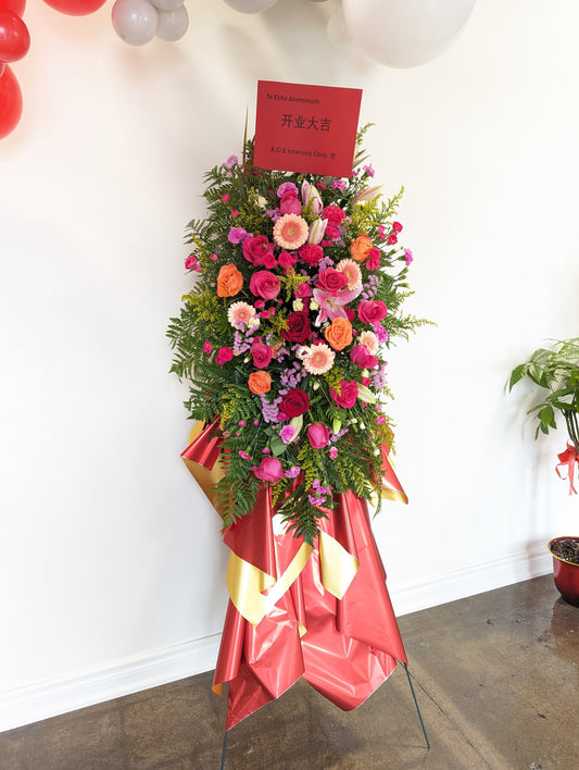 Wish you grand Opening Standing Spray 祝贺开业花篮