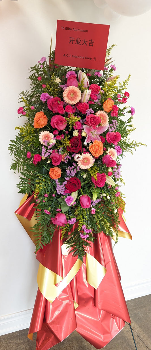 Wish you grand Opening Standing Spray 祝贺开业花篮