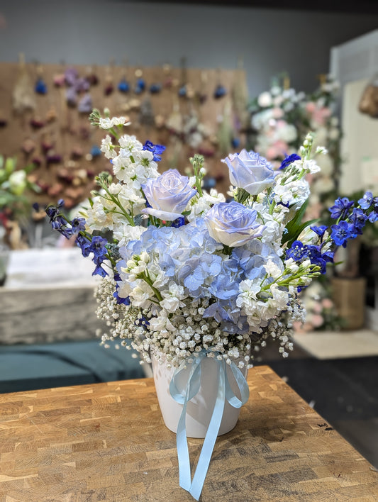 Sky blue arrangement