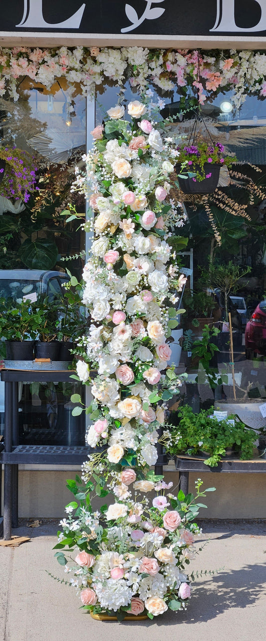 *rental* Deluxe faux flower arch pillar/ package 78'' H for wedding