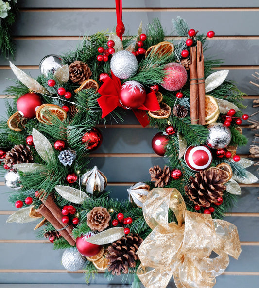 Artificial Christmas wreath glamorous