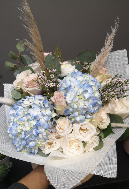 Boho style hand tied bouquet