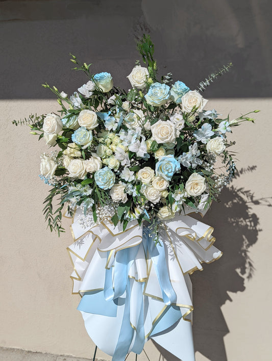 Grand Opening Spray with long skirt 韩式开业花篮