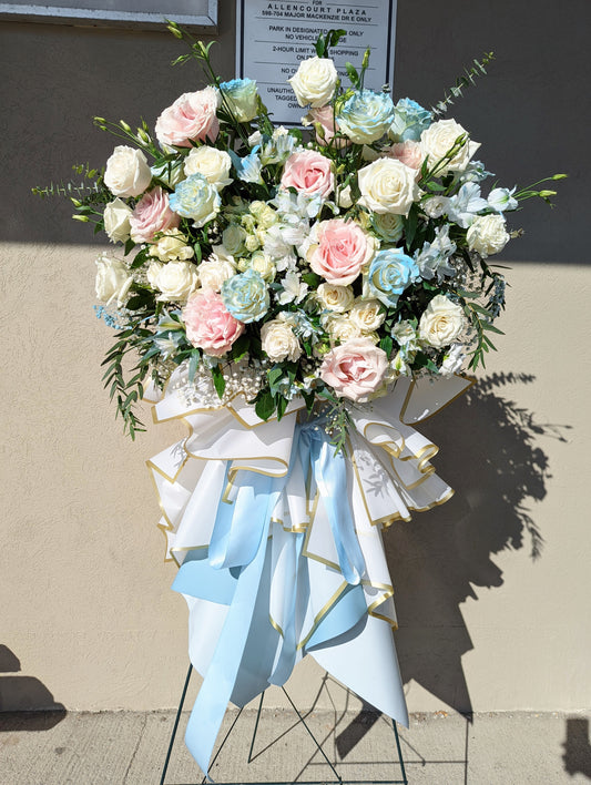 Grand Opening Spray with long skirt 韩式开业花篮