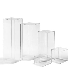 *rental* Clear Stand 12x12x30" each $50 for 2 days