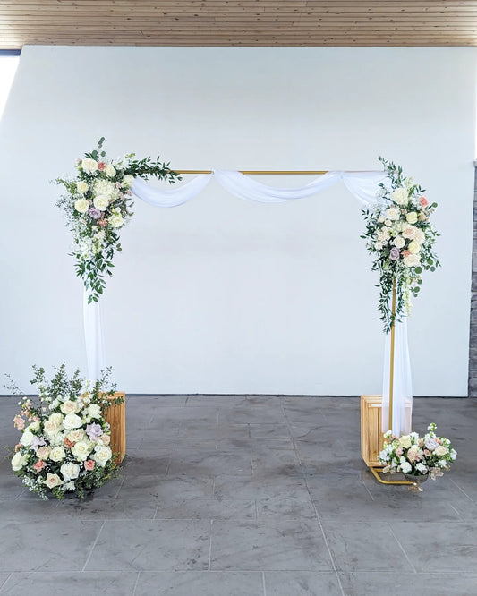 Rectangle arch backdrops (with 2 fresh arrangements)