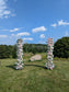 *rental* Deluxe faux flower arch pillar/ package 78'' H  for wedding