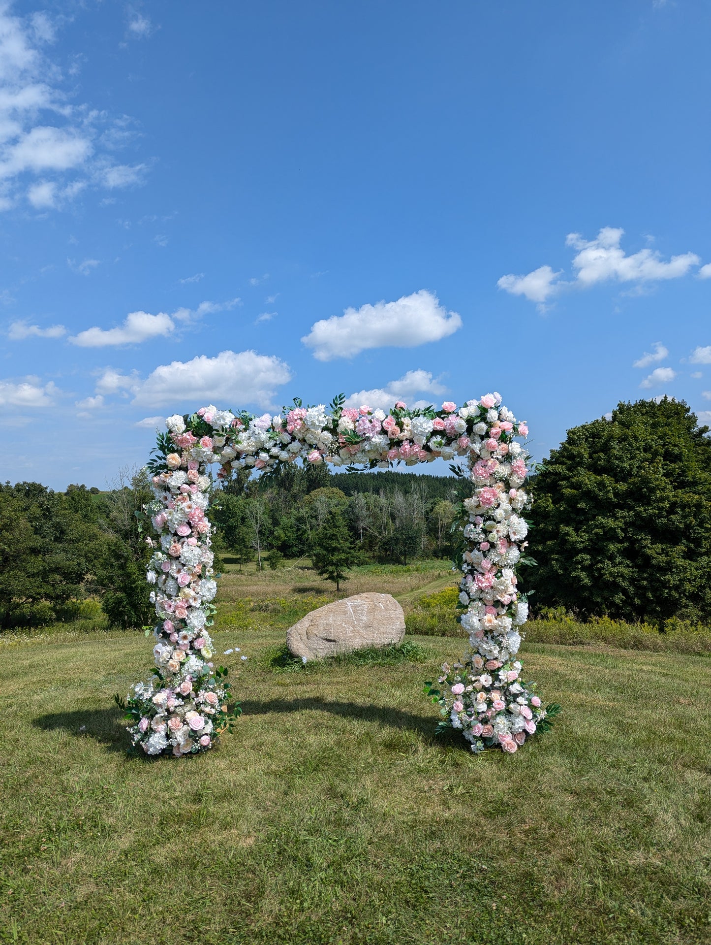 *rental* Deluxe faux flower arch pillar/ package 78'' H  for wedding