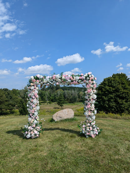 *rental* Deluxe faux flower arch pillar/ package 78'' H  for wedding