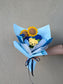 yarn knitted flower bouquet (medium size) 针织花束