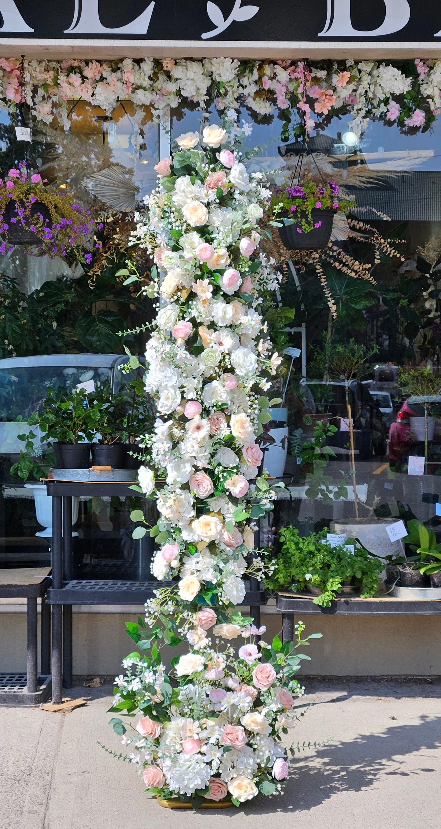 *rental* Deluxe faux flower arch pillar 78'' H x 12''W $800 for 2 days
