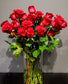Dozen rose in vase
