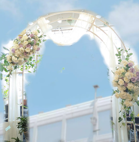 *rental* Metal wedding white arch 102.3'' H X 82.6'' W $250 for 2 days