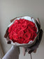 Large red roses round bouquet (29)