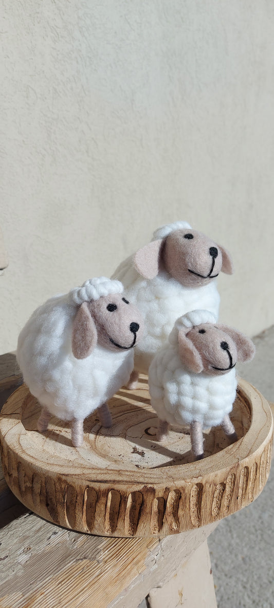 Wool Sheep table décor (set of 3)